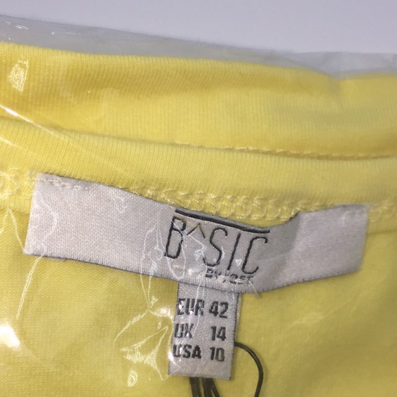 Basic By Yest Yemi Sunshine Yellow T-Shirt Size 10 NWT - Picture 8 of 16